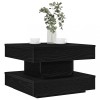 VidaXL Măsuță cafea rotativă 360 grade, negru 50x50x34,5 cm 858471