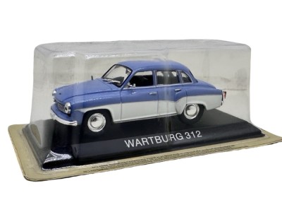 Macheta Wartburg 312 albastru alb 1:43 foto