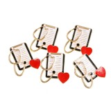 Set 5 brose martisor fisa medicala si stetoscop