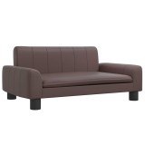 Cumpara ieftin Pat de caini, maro, 70x45x30 cm, piele ecologica