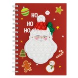 Carnet Notițe Crăciun, Model Moș Crăciun Pop It, A5, 80 File, Roșu