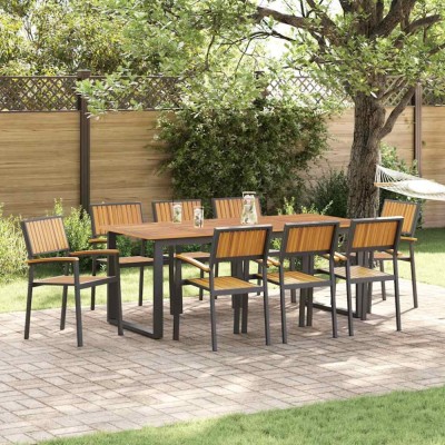 vidaXL Scaun pentru Grădină 8 pcs Maro 56 x 57 x 87cm 3284394 foto