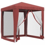 Cumpara ieftin Cort de petrecere cu 4 pereti din plasa, rosu, 2x2 m, HDPE