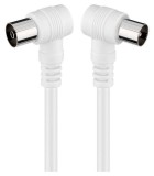 Cablu coaxial 90 grade la coaxial 90 grade 5m dublu ecranat Goobay