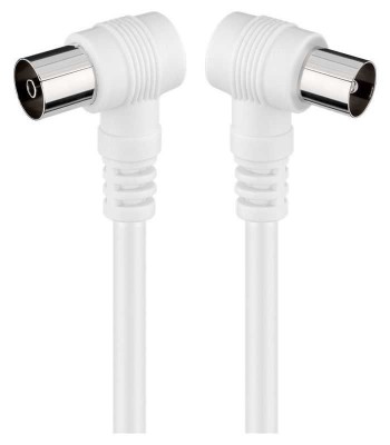 Cablu coaxial 90 grade la coaxial 90 grade 1.5m dublu ecranat Goobay foto