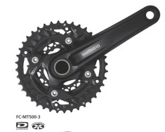 Angrenaj Pedalier Shimano Deore MTB, 40X30X22T, Brat 175MM,10 Viteze Pe Spate, F... Cod:EFCMT500EX002X