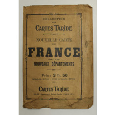 NOUVELLE CARTE DE FRANCE AVEC LES NOUVEAUX DEPARTEMENTS , 1925 , SCARA 1 : 265.000