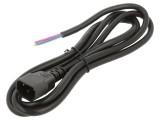 Cablu AKYGA 3x1mm IEC C14 tată 1,8m PVC Negru 10A AK-OT-09C