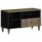 Gossi dulap tv, negru, 80x33x46 cm, lemn masiv de mango