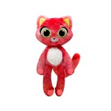 Jucarie mini de plus parfumata, Bubble Pops, S1, Grapefruit Glimmer Cat, 23 cm