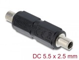 Adaptor cu filet DC 5.5 x 2.5 mm M-M, Delock 90940