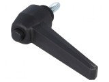 Manetă franceză 16mm, lungime 73mm, corp negru