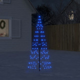 VidaXL Lumină brad de Crăciun pe catarg 200 LED-uri albastru 180 cm