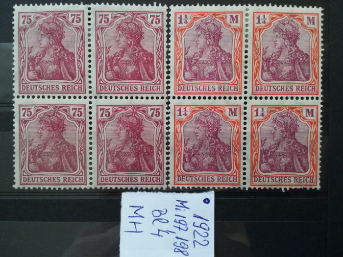 1922-Complet set-Bl.4-MH-Perfect