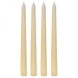 Set Lum&acirc;nări Decorative Sfeșnic, Ecru, 2.5x25cm, 4 Bucăți