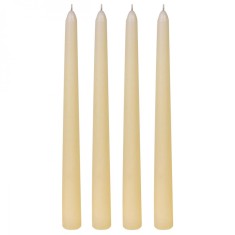 Set Lum&acirc;nări Decorative Sfeșnic, Ecru, 2.5x25cm, 4 Bucăți