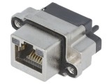 Soclu RJ45 IP68 pentru panou THT drept