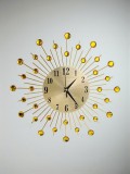 Ceas de perete auriu sunburst 38 cm