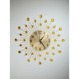 Ceas de perete auriu sunburst 38 cm