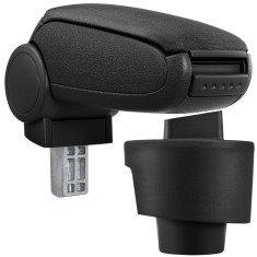 [pro.tec] Marca specifica pentru cotiera auto Seat Ibiza 6J - cotiera auto - cu compartiment pentru depozitare - tesatura - negru HausGarden Leisure foto