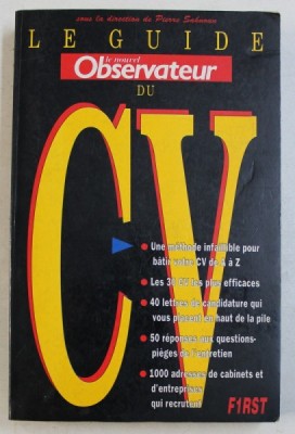 LE GUIDE NOUVEL OBSERVATEUR DU CV , SOUS LA DIRECTION de PIERRE SAHNOUN , 1991 foto