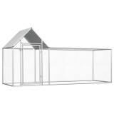 Cotet pentru pasari, 3 x 1 x 1,5 m, otel galvanizat GartenMobel Dekor, vidaXL