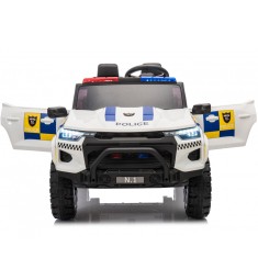 Masinuta electrica de politie pentru 2 copii, Kinderauto Police Patrol, 4x4, 800W, 24V, premium, culoare alba foto