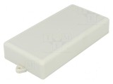 Carcasă universală cu dimensiuni 61mm x 121mm x 23mm și lame de fixare