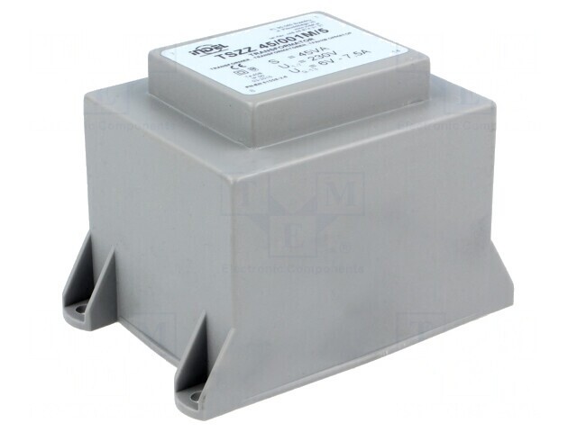 Transformator &icirc;ncapsulat 45VA 230V 6V 7,5A PCB