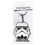 Breloc, Zamo&reg;, Star Wars, Stormtrooper Head, Razboiul Stelelor, din Cauciuc, pentru Organizarea Cheilor, 5.5x5.5cm, Alb