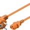 Cablu PC 2m ORANGE de alimentare calculator Schuko 90 grade tata - CCE mama Portocaliu Goobay