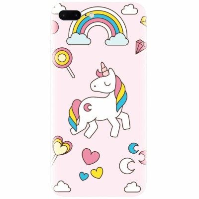Husa silicon pentru Apple Iphone 7 Plus, Cute Unicorn foto