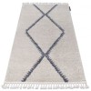 Covor Berber Meknes B5910 cremă si gri Franjuri shaggy pletos, 240x330 cm, Dreptunghi, Polipropilena