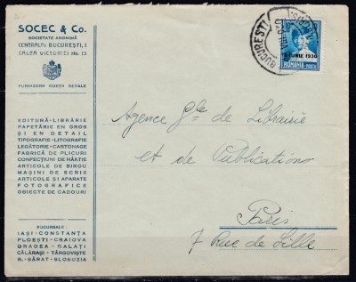 ROMANIA 1930 LP 83 r 10 LEI MIHAI I SUPRATIPAR 8 IUNIE 1930 /PLIC CU ANTET foto