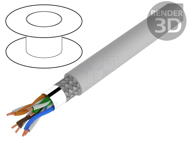 Cablu Ethernet ETHERLINE&reg; LAN 200 Cat5e SF/UTP 4x2x24AWG PVC