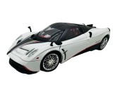 Macheta metal Pagani Huayra roadster alb 1/18 sunet, lumini, deschide usile si capotele