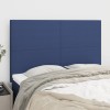 Tablii Pat Gossi Albastru 72x78/88cm, Set 4 Bucati, Textil, Inaltime Reglabila, Suport Spate, Tăblie Pat