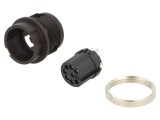 Conector Circular 32V 8-Pin Soclu Mamă Lipire 5A IP40