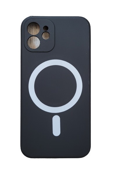 Huse silicon cu protectie camera MagSafe Iphone 11 , Negru