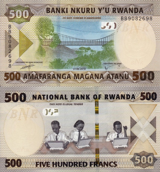RWANDA 500 francs 2019 UNC!!!