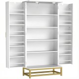 HOMCOM Bufet de Bucătărie 119,5 cm cu 12 Rafturi pe Ușă, Albă | Aosom Romania
