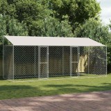 Cușcă pentru c&acirc;ine Argintiu 600 x 200 x 256 cm Oțel Galvanizat