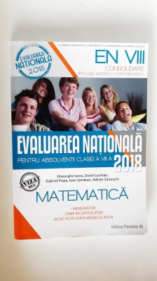 MATEMATICA CLASA A VII A EVALUAREA NATIONALA -IUREA , ZANOSCHI LUCHIAN foto