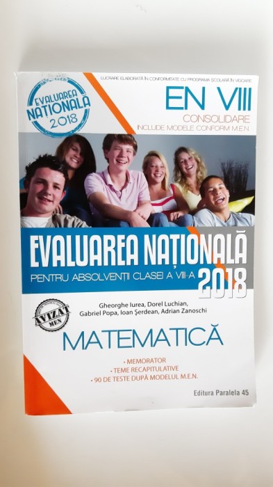 MATEMATICA CLASA A VII A EVALUAREA NATIONALA -IUREA , ZANOSCHI LUCHIAN