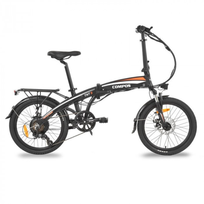 Bicicleta electrica Hecht Compos Black, schimbator shimano