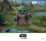 The Mandalorian by Thomas Kinkade Studios 2023 Deluxe Wall Calendar with Print