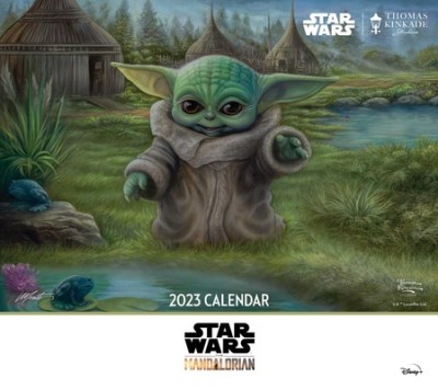 The Mandalorian by Thomas Kinkade Studios 2023 Deluxe Wall Calendar with Print foto