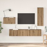 Set comodă TV 4 pcs stejar artizanal 30.5 x 30 x 90 cm
