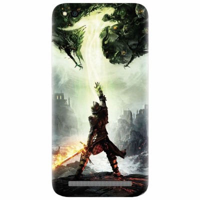 Husa silicon pentru Xiaomi Redmi 5A, Green Dragon foto