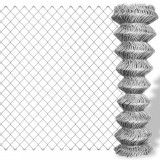 VidaXL Gard de legătură din plasă, argintiu, 25 x 1 m, oțel galvanizat